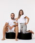 Atelier Del Sofa Round Pouf - Black